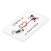 Stickman Tauziehen der Liebe Magnet (Linke Seite)