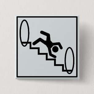 Stickman Treppe - Gefahr Button