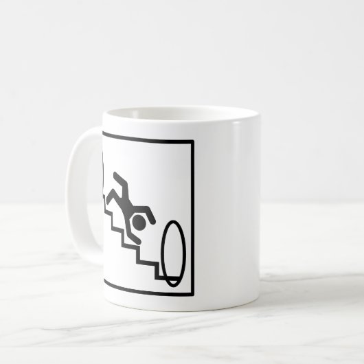 Stickman Treppe - Gefahr Kaffeetasse (Vorderseite Links)