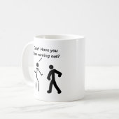 Stickman Workout Lustiger Becher Kaffeetasse (Vorderseite Links)