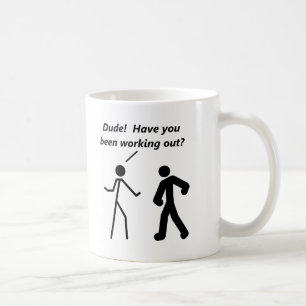Stickman Workout Lustiger Becher Kaffeetasse