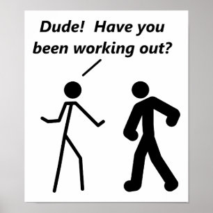 Stickman Workout Lustiges Poster