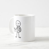 Stickmen At Work - Der Elektriker Kaffeetasse (Vorderseite Links)