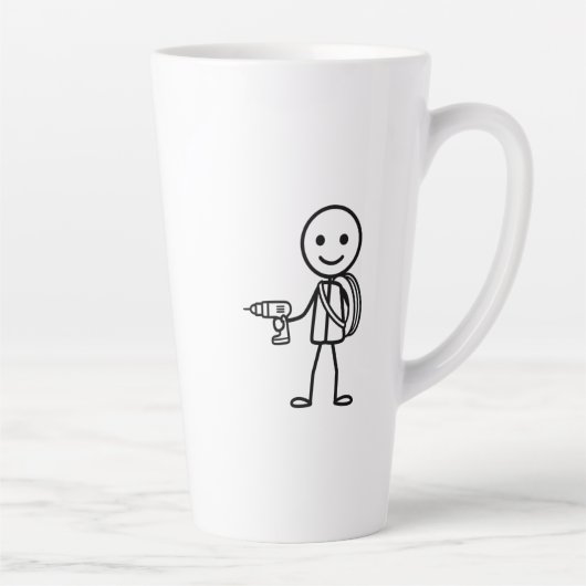 Stickmen At Work - Der Elektriker Milchtasse (Rechts)
