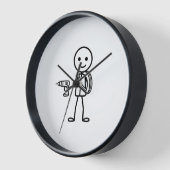 Stickmen At Work - Der Elektriker Uhr (Winkel)
