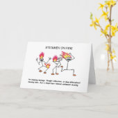 STICKMEN AUF FEUER-Karte Karte (Gelbe Blume)