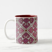 Stickmuster Zweifarbige Tasse (Links)