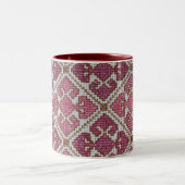 Stickmuster Zweifarbige Tasse (Mittel)