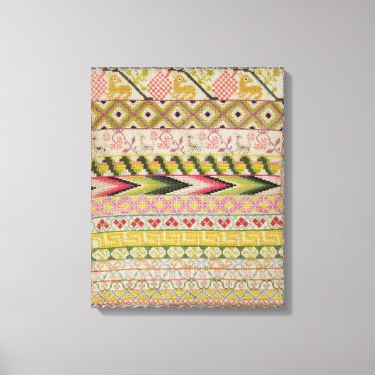 Stickmustertücher Leinwanddruck (Vorderseite)