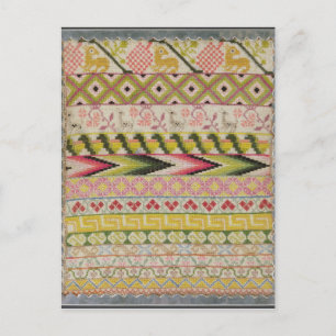 Stickmustertücher Postkarte