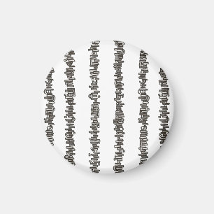 Sticks And Stones-Schwarz und Weiß Modern  Magnet