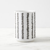 Sticks And Stones-Schwarz-Weiß Modern Kaffeetasse (Mittel)