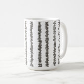 Sticks And Stones-Schwarz-Weiß Modern Kaffeetasse (VorderseiteRechts)