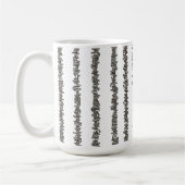 Sticks And Stones-Schwarz-Weiß Modern Kaffeetasse (Links)