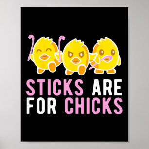Sticks For Chicks Feldhockeyspielerin Feldhockey Poster