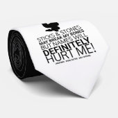 Sticks & Stones, Geweckt Satire Krawatte (Gerollt)