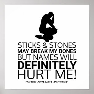 Sticks & Stones, Geweckt Satire Poster