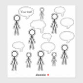 Sticks und Blasen-Aufkleber Aufkleber (Blatt)