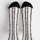 Sticks und Steine, schwarz, weiß und mocha Streife Socken (Oben)
