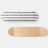 Sticks und Steine, schwarz, weiß und rot Streifen Skateboard (Horizontal)