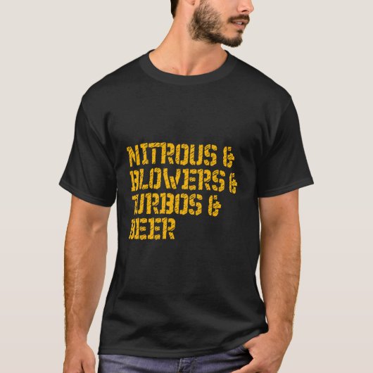 Stickstoff & Blumen & Turbos & Bier T-Shirt (Vorderseite)
