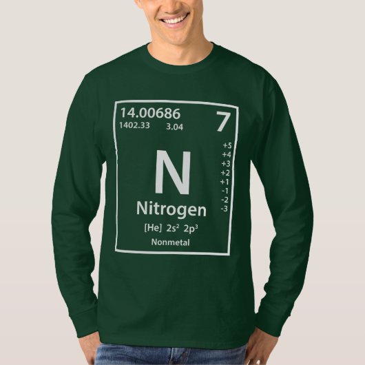 Stickstoff-Element (weiß) T-Shirt (Vorderseite)