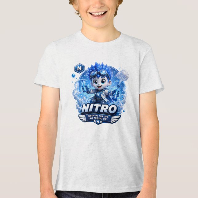 Stickstoff von ATOMIVRA Tri-Blend Shirt (Vorderseite)