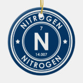 Stickstoffelement Blue Keramik Ornament (Vorne)