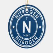 Stickstoffelement Blue Keramik Ornament (Links)