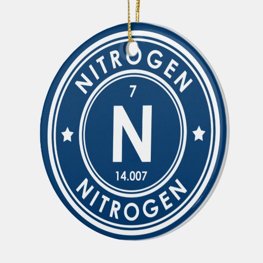 Stickstoffelement Blue Keramik Ornament (Links)