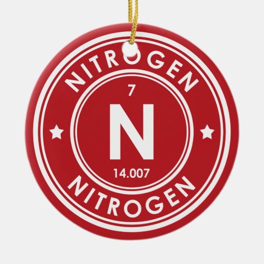 Stickstoffelement Rote Keramik Keramik Ornament (Vorne)
