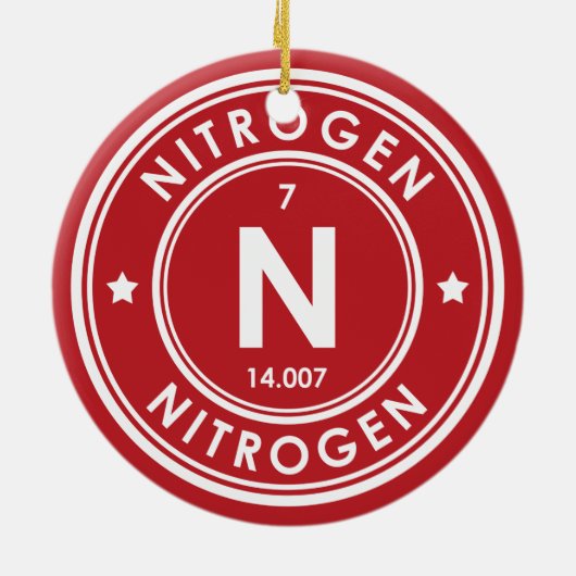 Stickstoffelement Rote Keramik Keramik Ornament (Hinten)
