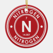 Stickstoffelement Rote Keramik Ornament (Vorne)