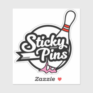 "Sticky Buttons" Bowling Team Logo Aufkleber