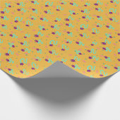 Sticky Hand Blume_orange Geschenkpapier (Ecke)