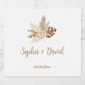 Sticky Labels Hochzeiten Bohemisch Alkoholflaschenetikett (Einzelnes Label)