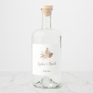 Sticky Labels Hochzeiten Bohemisch Alkoholflaschenetikett