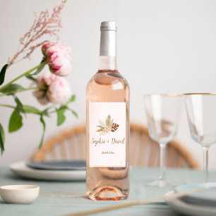 Sticky Labels Hochzeiten Bohemisch Weinetikett