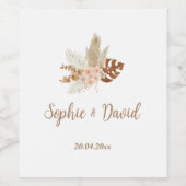 Sticky Labels Hochzeiten Bohemisch Weinetikett (Einzelnes Label)