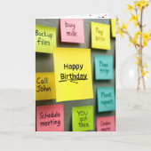 Sticky Note Birthday Karte (Gelbe Blume)