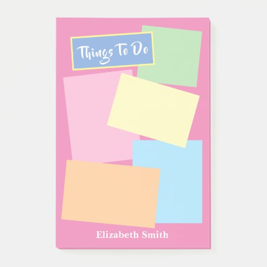 Sticky Note Papers Pastel Colors Post-it Notes Klebezettel (Vorderseite)