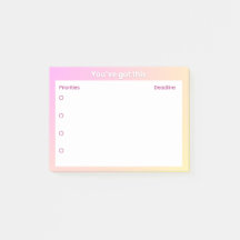 Sticky Note Planer – Prioritäten- und Fristenlayou