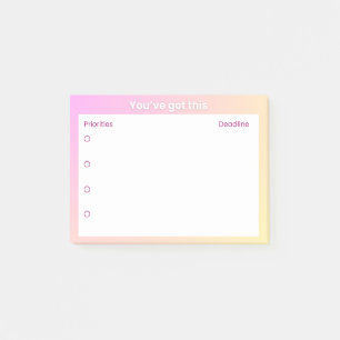 Sticky Note Planer – Prioritäten- und Fristenlayou Post-it Klebezettel