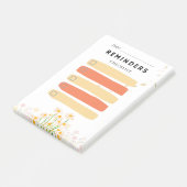 Sticky Note REMINDERS Check Box Yellow Daisy Post-it Klebezettel (angewinkelt)