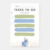 Sticky Note TASKS TO-DO Check Box Blue Orchid Post-it Klebezettel (Vorderseite)