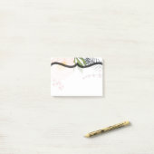 Sticky Notes Baby Pink Cosmos on White Post-it Klebezettel (Auf Schreibtisch)