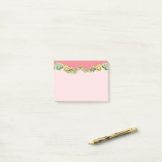 Sticky Notes Bohemisch Cactus succulents Dessert C Post-it Klebezettel (Auf Schreibtisch)