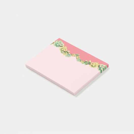 Sticky Notes Bohemisch Cactus succulents Dessert C Post-it Klebezettel (angewinkelt)