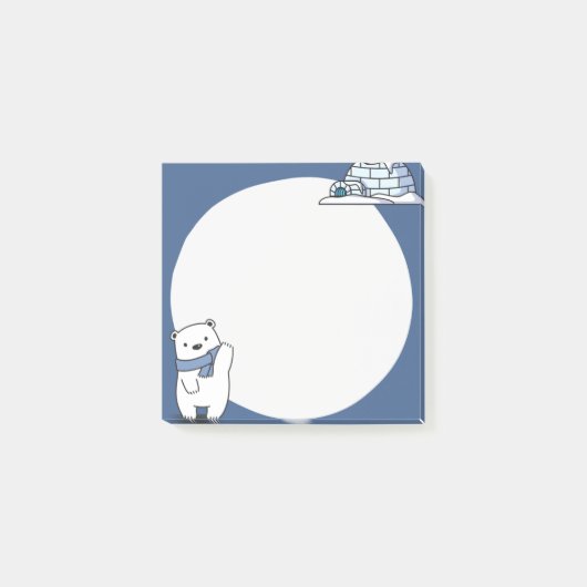Sticky Notes Design Polar Bären Thema Post-it Klebezettel (Vorderseite)