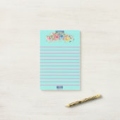 Sticky Notes (floral Blue Notes)RFPMDesign ©️ 2024 Post-it Klebezettel (Auf Schreibtisch)